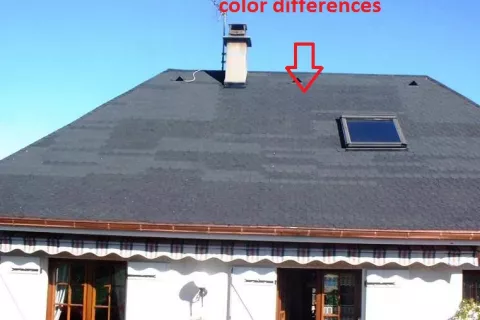 Not mixing shingles can cause color differences roofer mistakes